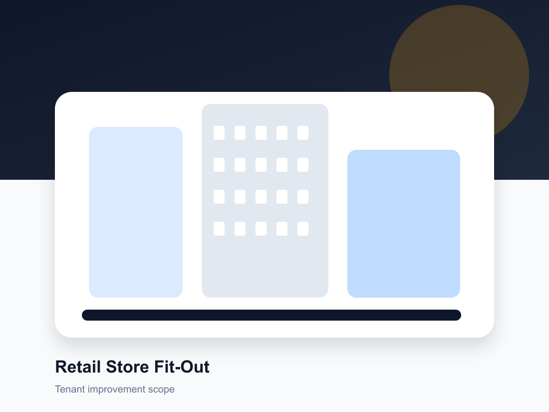 Retail store fit-out estimate project example